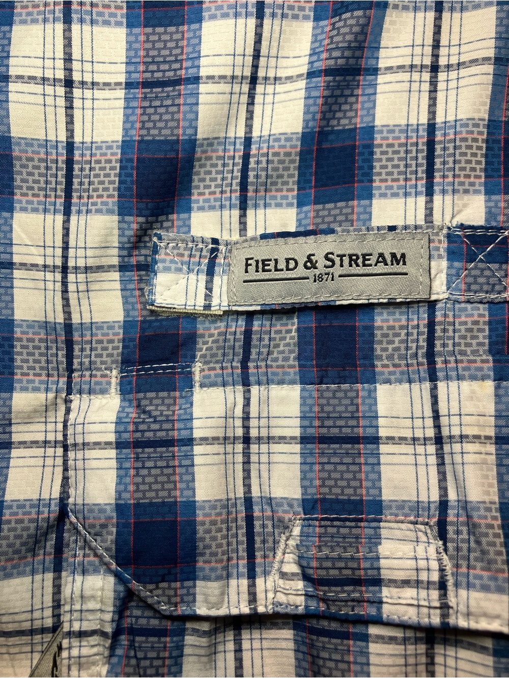 Field & Stream Men's Blue and White
Long Sleeve Performance Fishing Shirt
